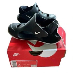 NIKE Sunray Protect 3 Sandals Black / White Kids Toddlers Size 9c NIB